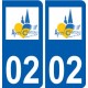 02 Anizy-le-Château logo ville autocollant plaque sticker