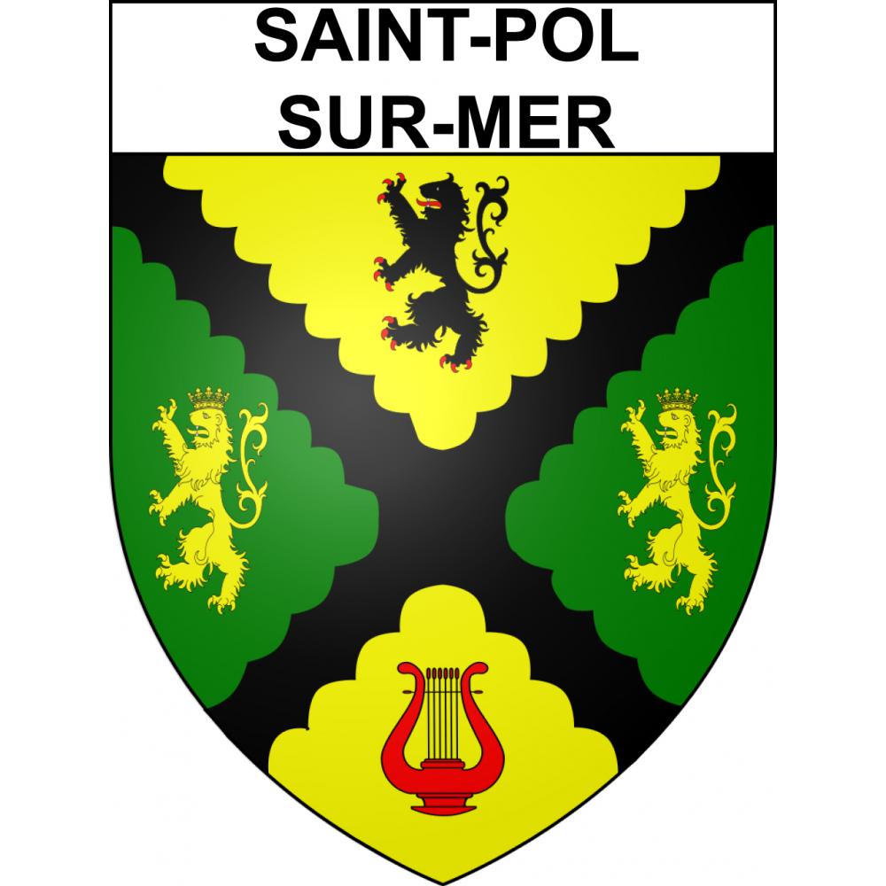 Saint-Pol-sur-Mer 59 ville sticker blason écusson autocollant adhésif