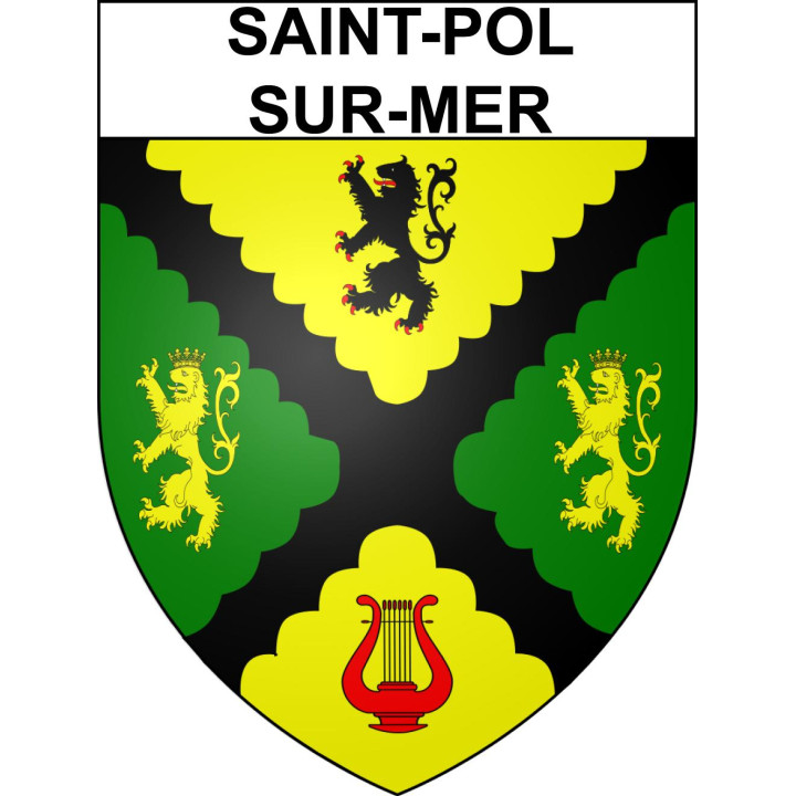 Saint-Pol-sur-Mer 59 ville sticker blason écusson autocollant adhésif