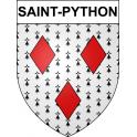 Saint-Python 59 ville sticker blason écusson autocollant adhésif