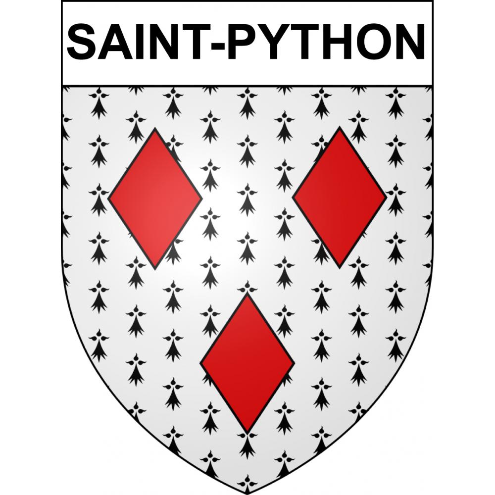 Saint-Python Sticker wappen, gelsenkirchen, augsburg, klebender aufkleber