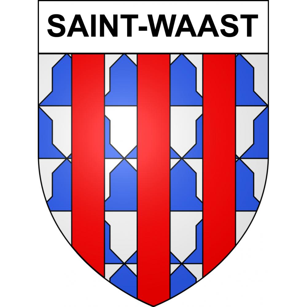 Pegatinas escudo de armas de Saint-Waast adhesivo de la etiqueta engomada