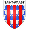 Pegatinas escudo de armas de Saint-Waast adhesivo de la etiqueta engomada