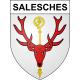 Pegatinas escudo de armas de Salesches adhesivo de la etiqueta engomada