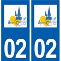 02 Anizy-le-Château logo ville autocollant plaque sticker