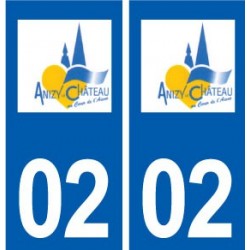 02 Anizy-le-Château logo ville autocollant plaque sticker