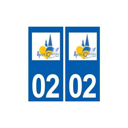 02 Anizy-le-Château logo ville autocollant plaque sticker