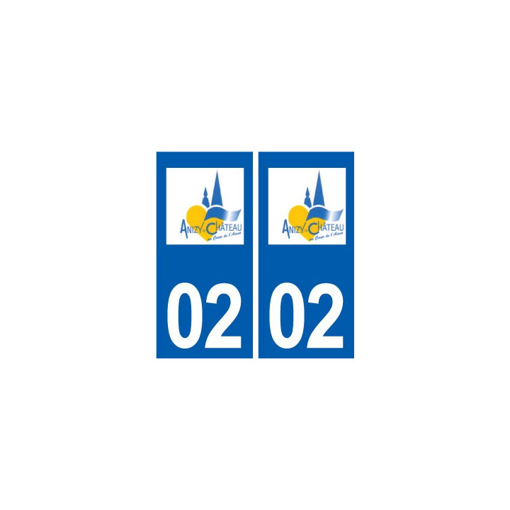 02 Anizy-le-Château logo ville autocollant plaque sticker