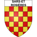 Sars-et-Rosières Sticker wappen, gelsenkirchen, augsburg, klebender aufkleber