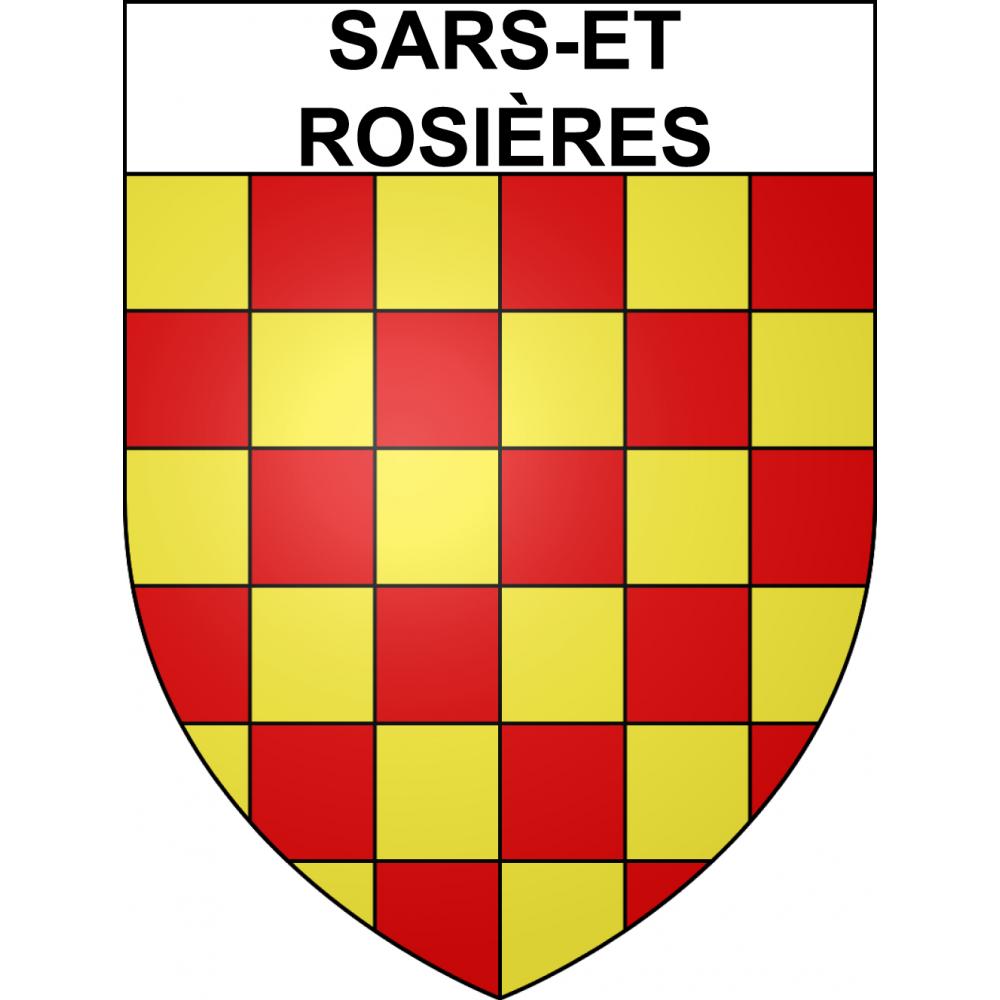 Stickers coat of arms Sars-et-Rosières adhesive sticker