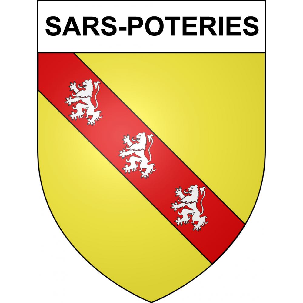 Sars-Poteries 59 ville sticker blason écusson autocollant adhésif