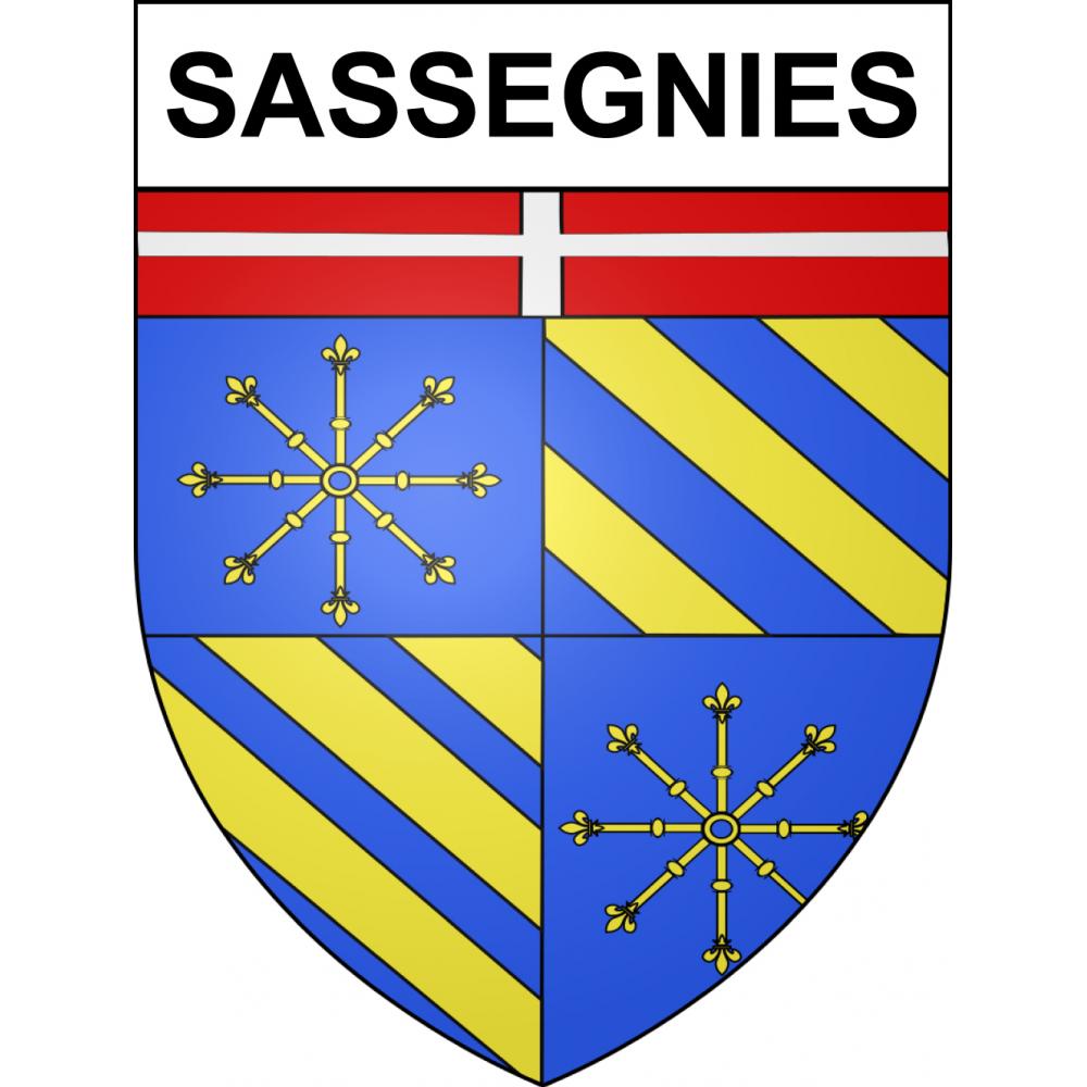 Adesivi stemma Sassegnies adesivo