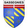 Stickers coat of arms Sassegnies adhesive sticker