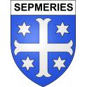 Sepmeries 59 ville sticker blason écusson autocollant adhésif