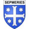 Sepmeries 59 ville sticker blason écusson autocollant adhésif