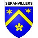 Séranvillers 59 ville sticker blason écusson autocollant adhésif