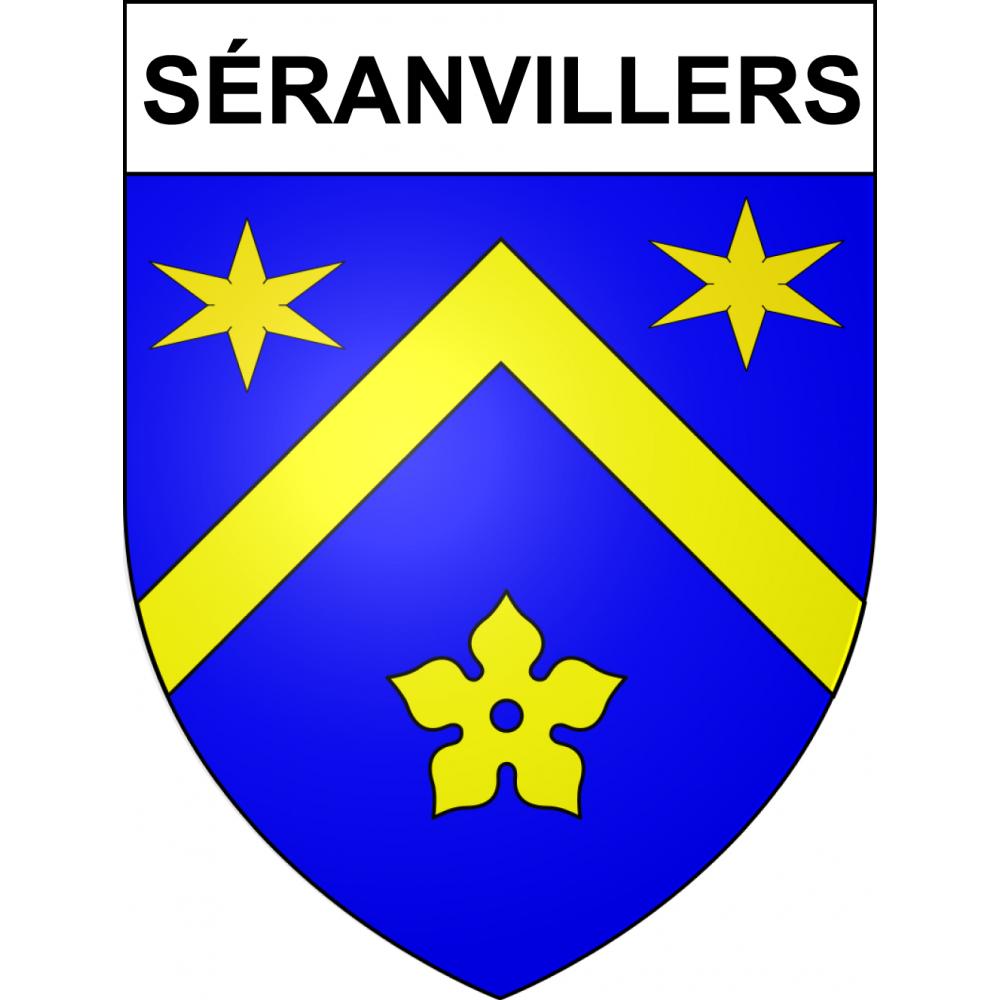 Séranvillers 59 ville sticker blason écusson autocollant adhésif