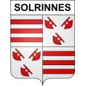 Pegatinas escudo de armas de Solrinnes adhesivo de la etiqueta engomada