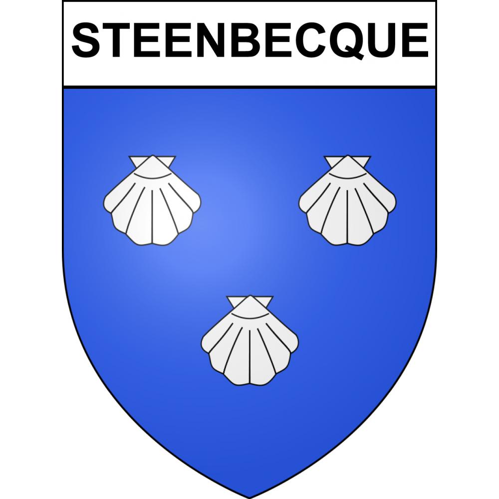 Steenbecque 59 ville sticker blason écusson autocollant adhésif