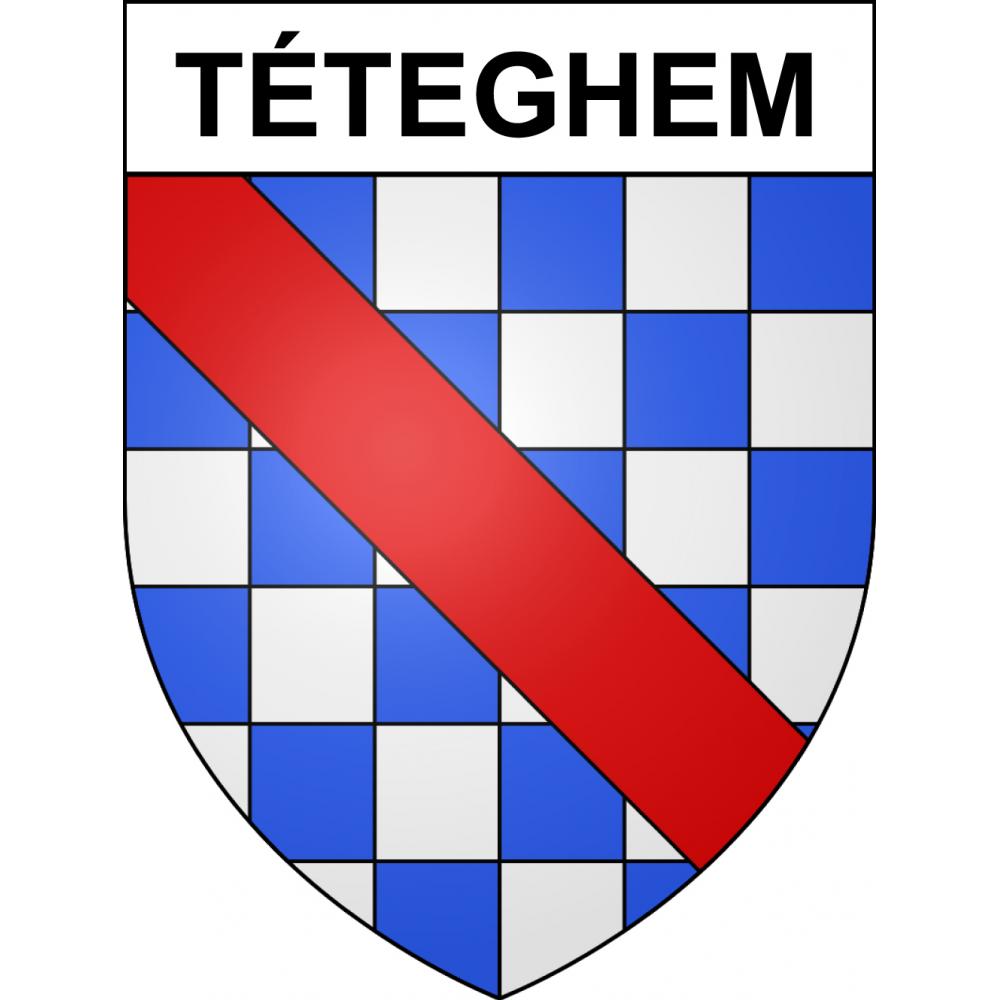 Téteghem Sticker wappen, gelsenkirchen, augsburg, klebender aufkleber