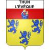 Thun-l'Évêque 59 ville sticker blason écusson autocollant adhésif