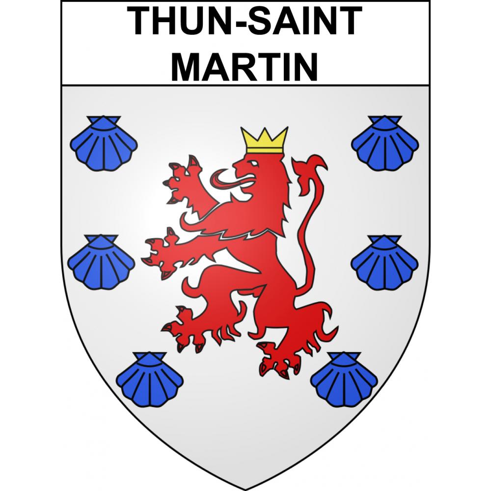 Pegatinas escudo de armas de Thun-Saint-Martin adhesivo de la etiqueta engomada