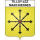 Pegatinas escudo de armas de Tilloy-lez-Marchiennes adhesivo de la etiqueta engomada