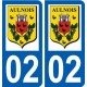02  Aulnois-sous-Laon logo ville autocollant plaque sticker