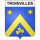 Troisvilles 59 ville sticker blason écusson autocollant adhésif