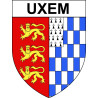 Pegatinas escudo de armas de Uxem adhesivo de la etiqueta engomada