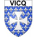 Vicq 59 ville sticker blason écusson autocollant adhésif