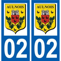 02  Aulnois-sous-Laon logo ville autocollant plaque sticker