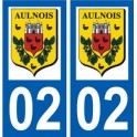 02  Aulnois-sous-Laon logo ville autocollant plaque sticker