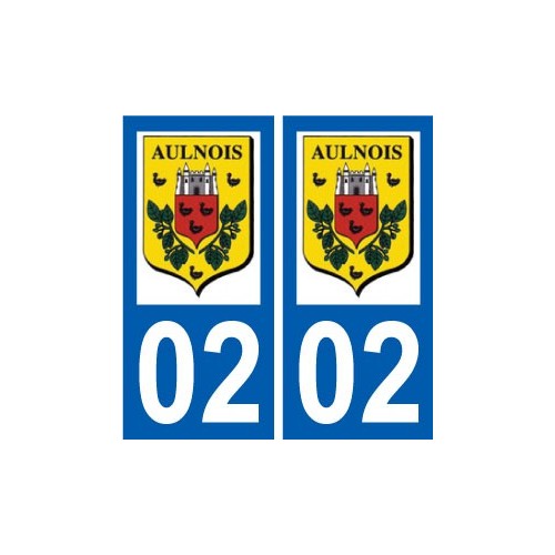 02  Aulnois-sous-Laon logo ville autocollant plaque sticker
