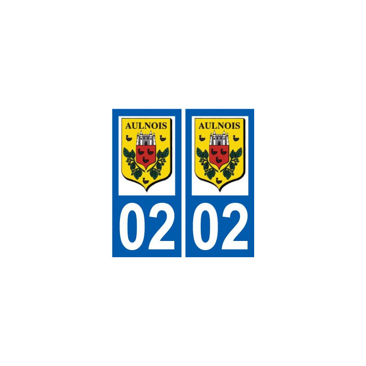 02  Aulnois-sous-Laon logo ville autocollant plaque sticker