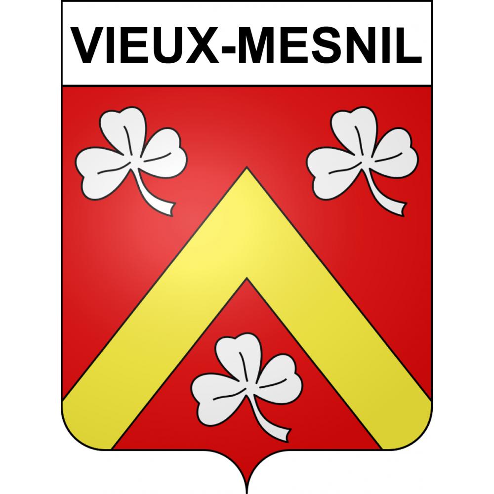 Pegatinas escudo de armas de Vieux-Mesnil adhesivo de la etiqueta engomada