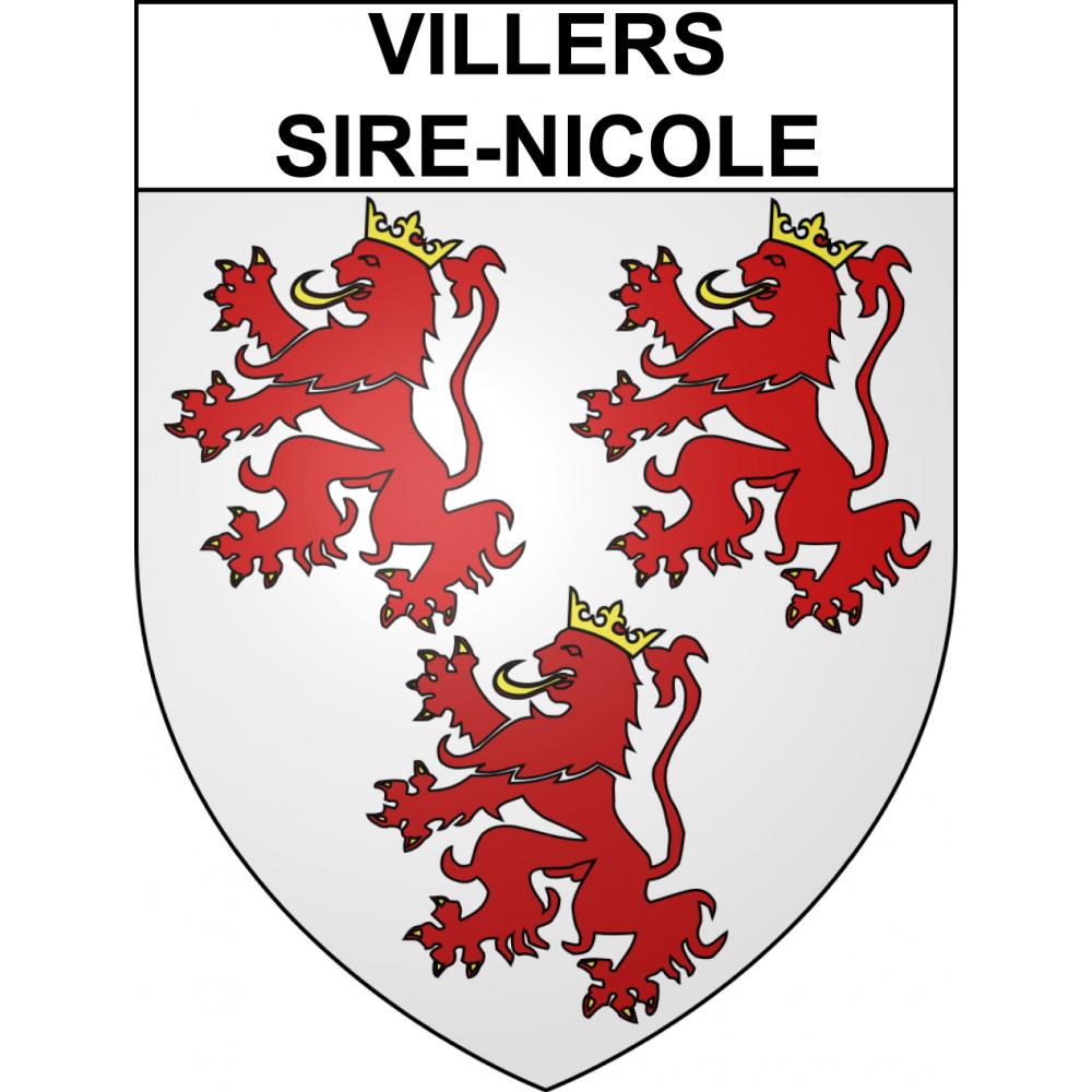 Stickers coat of arms Villers-Sire-Nicole adhesive sticker