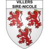 Villers-Sire-Nicole 59 ville sticker blason écusson autocollant adhésif
