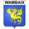 Pegatinas escudo de armas de Wambaix adhesivo de la etiqueta engomada
