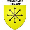 Wandignies-Hamage 59 ville sticker blason écusson autocollant adhésif