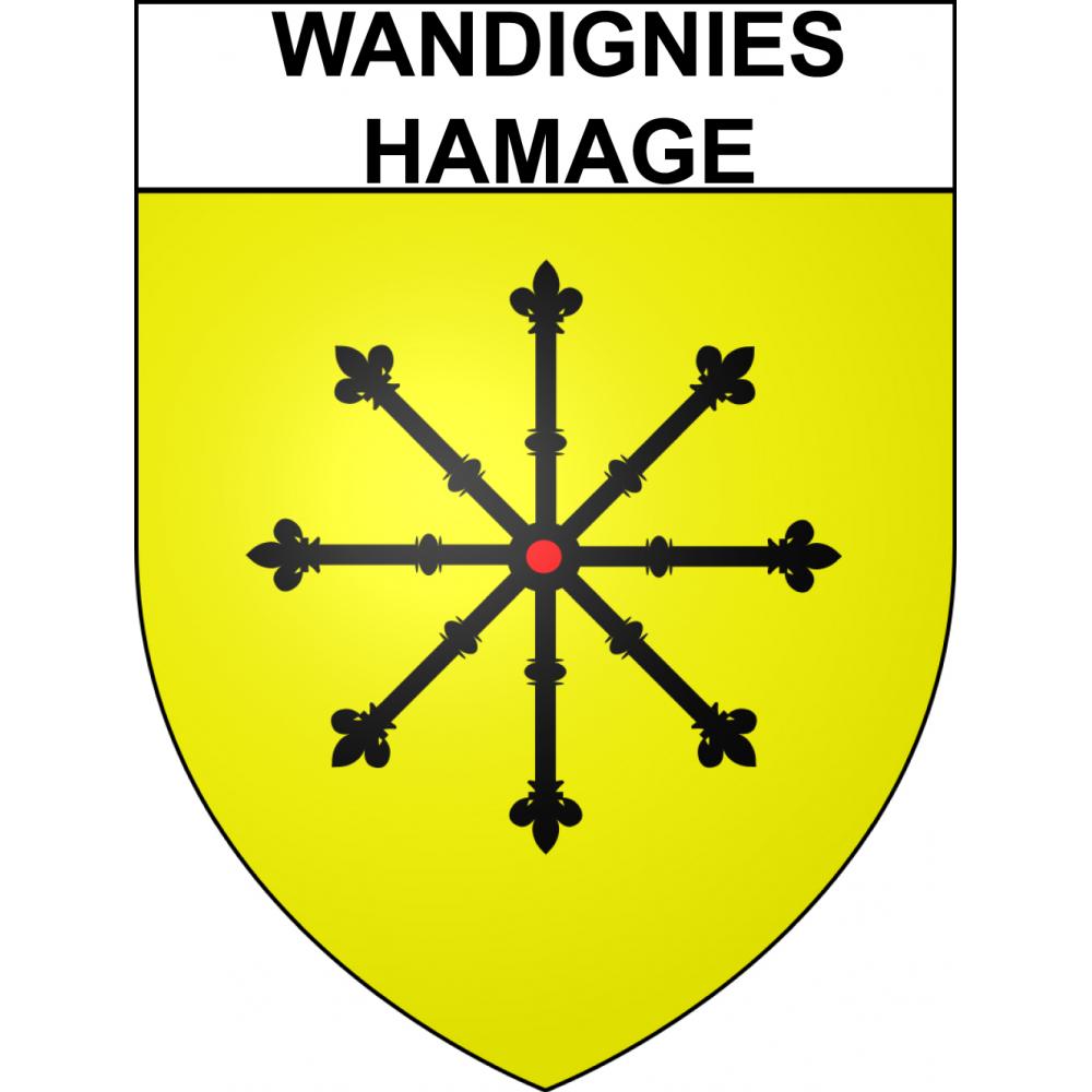 Stickers coat of arms Wandignies-Hamage adhesive sticker