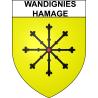 Wandignies-Hamage 59 ville sticker blason écusson autocollant adhésif