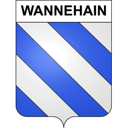 Pegatinas escudo de armas de Wannehain adhesivo de la etiqueta engomada