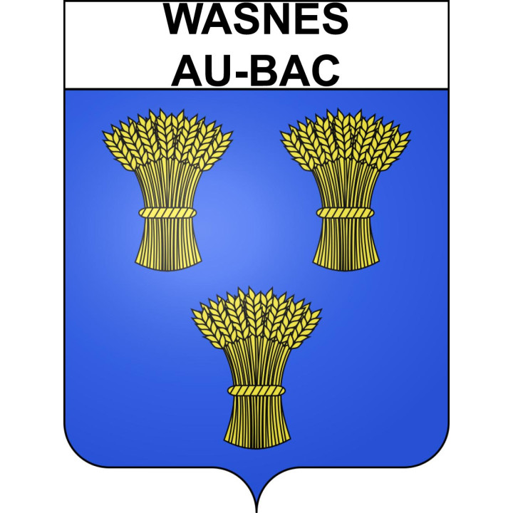 Wasnes-au-Bac 59 ville sticker blason écusson autocollant adhésif