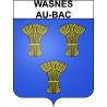 Pegatinas escudo de armas de Wasnes-au-Bac adhesivo de la etiqueta engomada