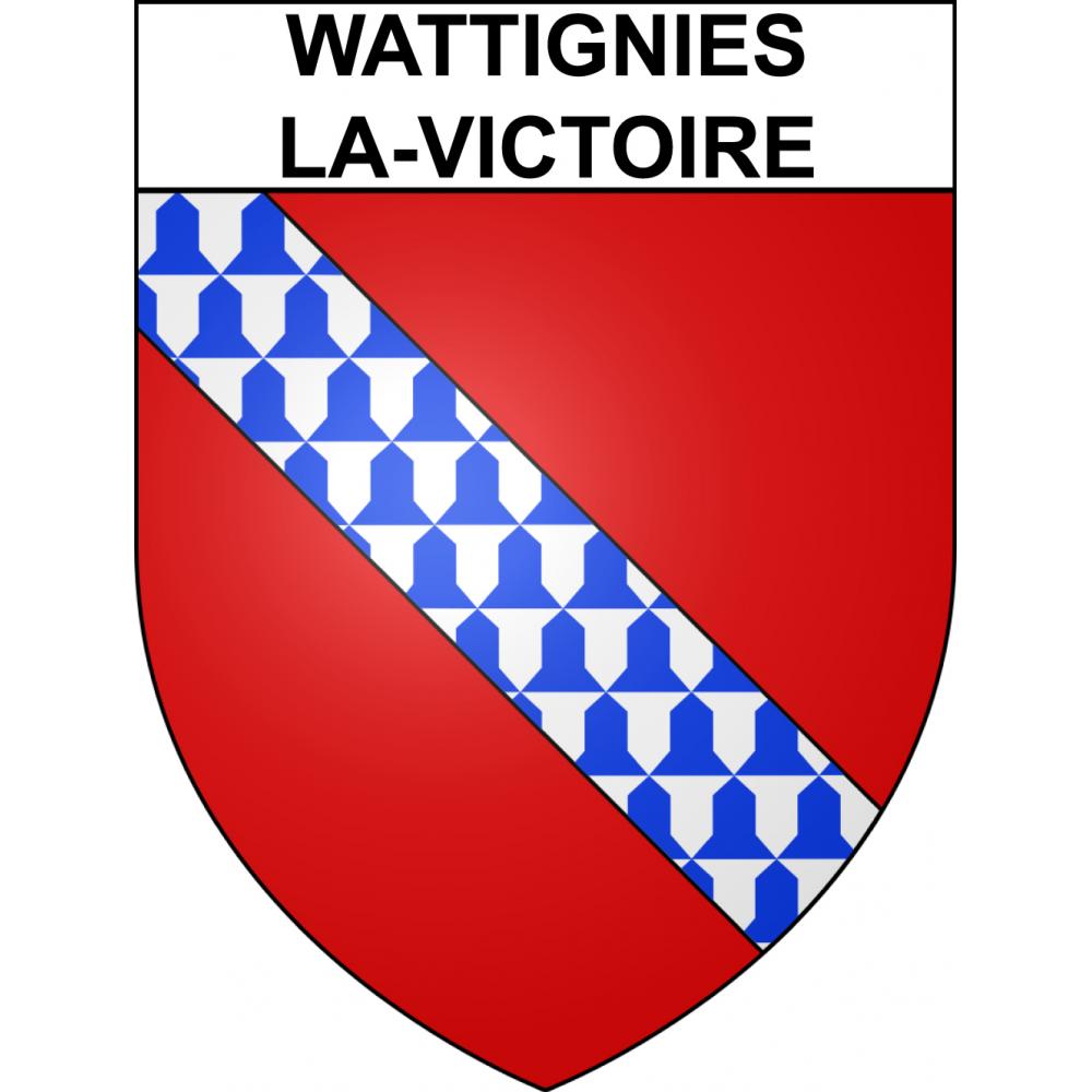 Wattignies-la-Victoire 59 ville sticker blason écusson autocollant adhésif