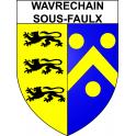 Wavrechain-sous-Faulx 59 ville sticker blason écusson autocollant adhésif