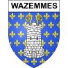 Pegatinas escudo de armas de Wazemmes adhesivo de la etiqueta engomada