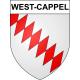 Pegatinas escudo de armas de West-Cappel adhesivo de la etiqueta engomada