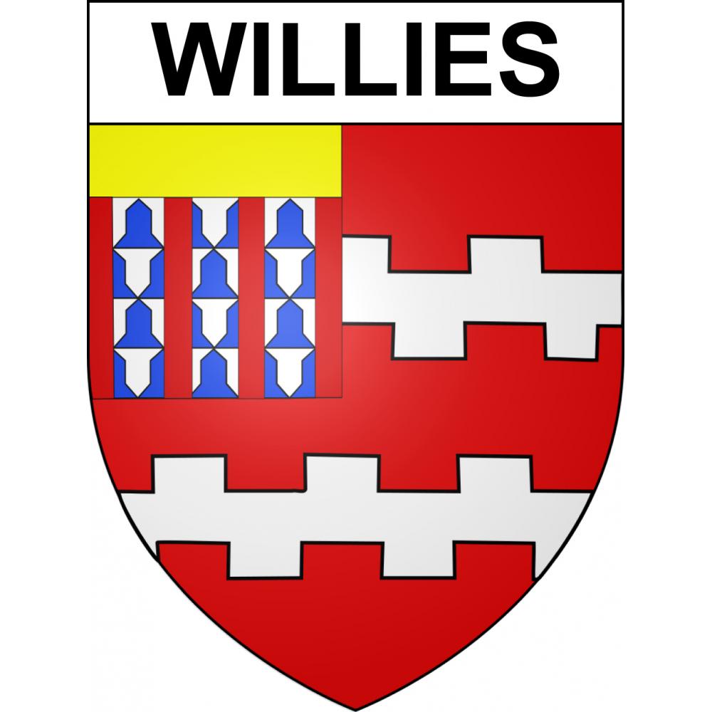 Pegatinas escudo de armas de Willies adhesivo de la etiqueta engomada